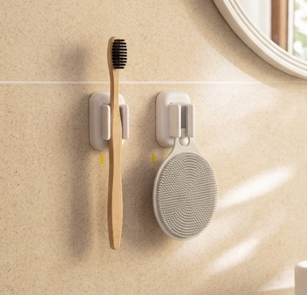 No-Drill Electric Toothbrush Wall Holder
