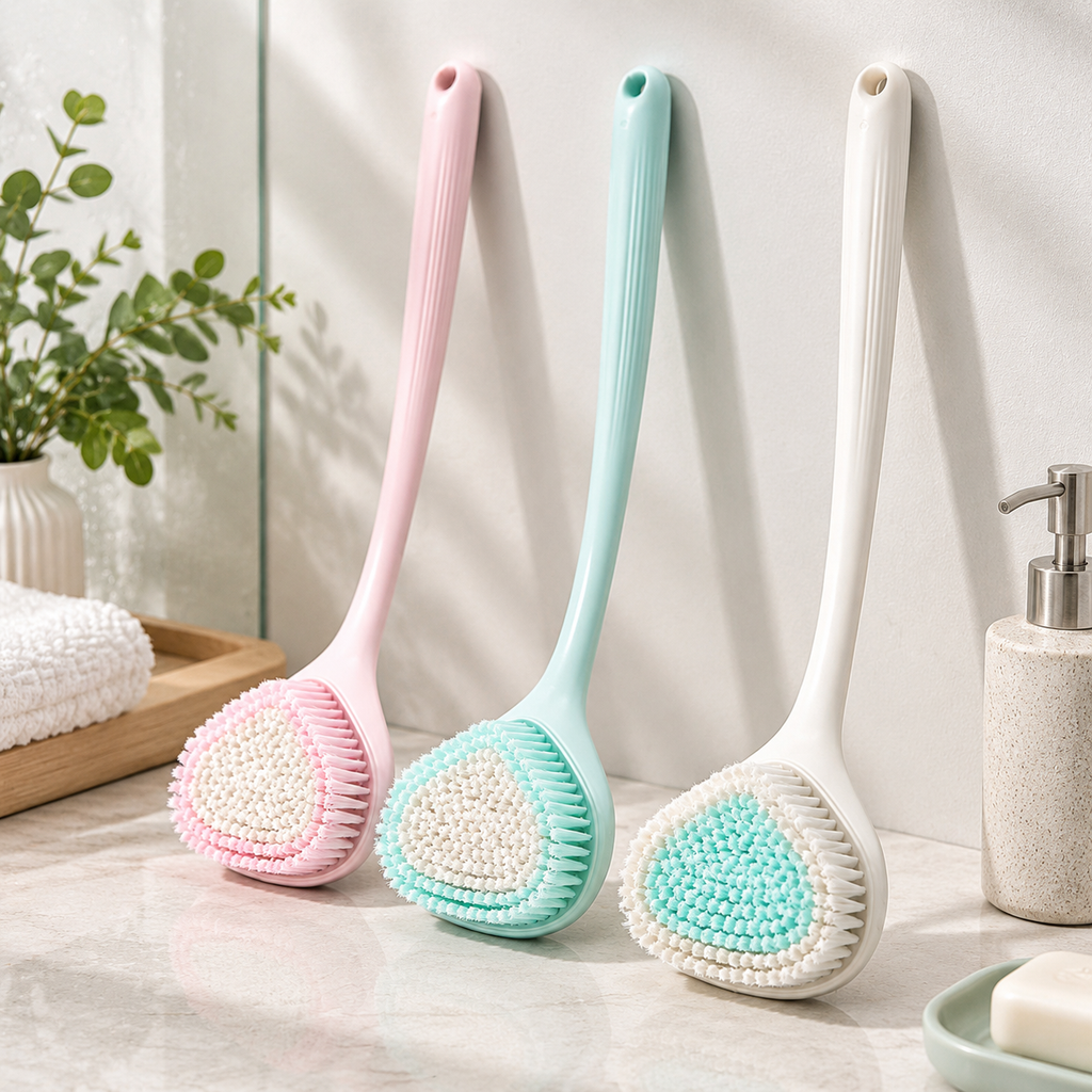 Long-Handled Soft Bristle Bath & Body Brush
