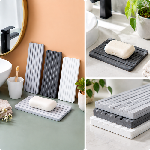 Diatomite Quick-Dry Soap & Countertop Tray